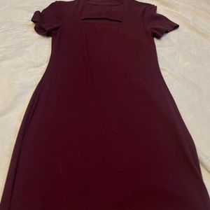 Burgundy red dress